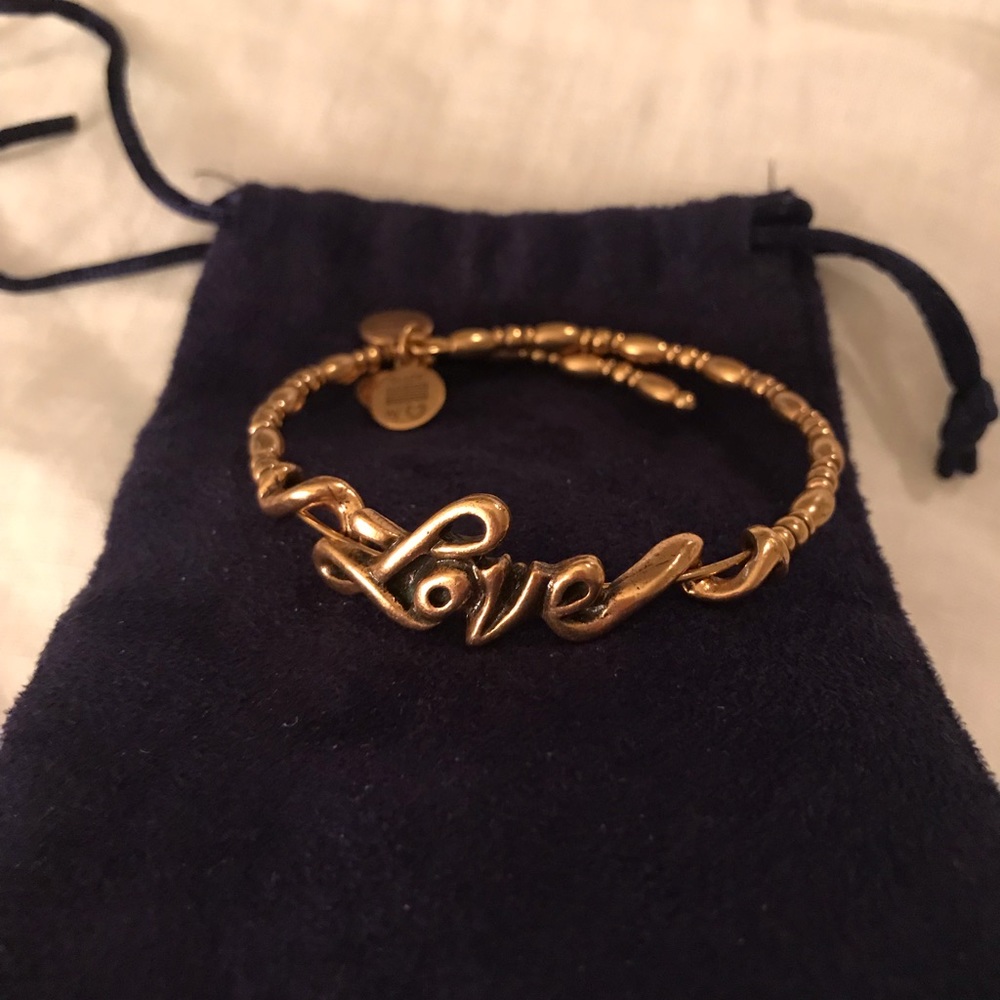 Alex and Ani gold love bracelet